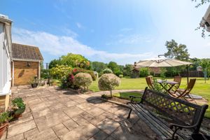 Rear garden and patio- click for photo gallery